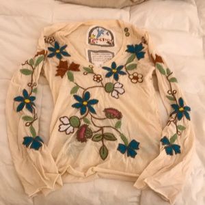 Embroidered shirt- WORN ONCE!